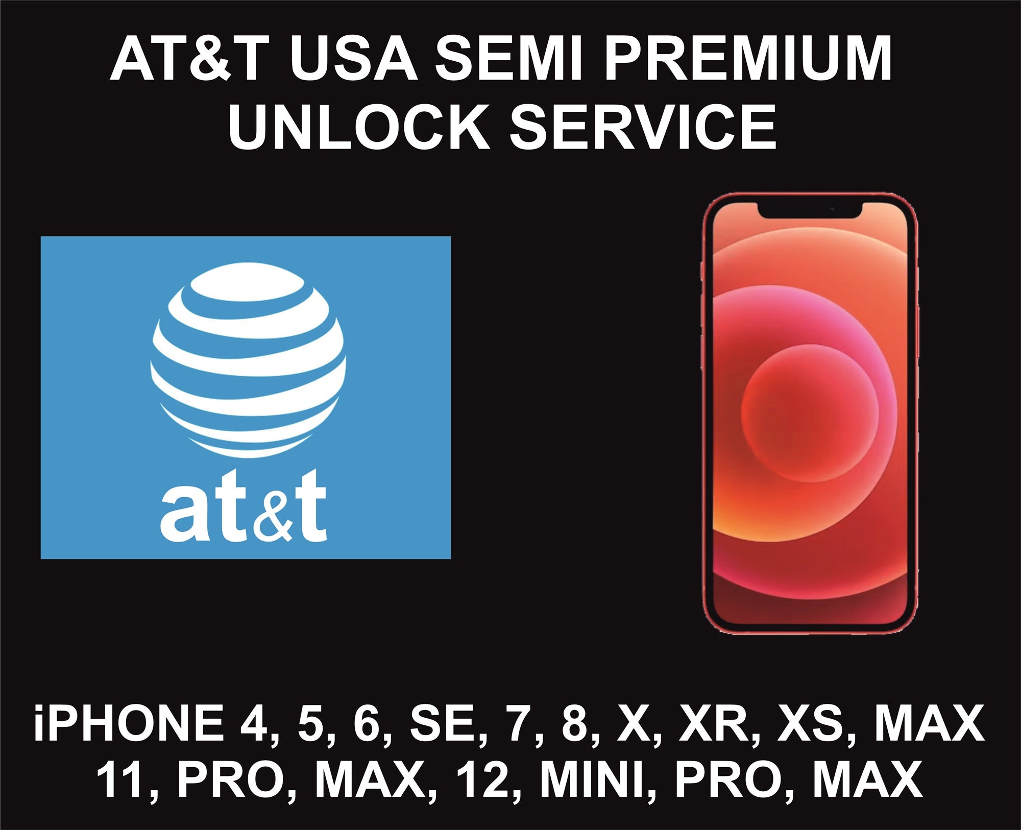 22. AT&T USA iPhone Unlock Service, iPhone 6, 7, 8, X, 11, 12, Pro, Max
