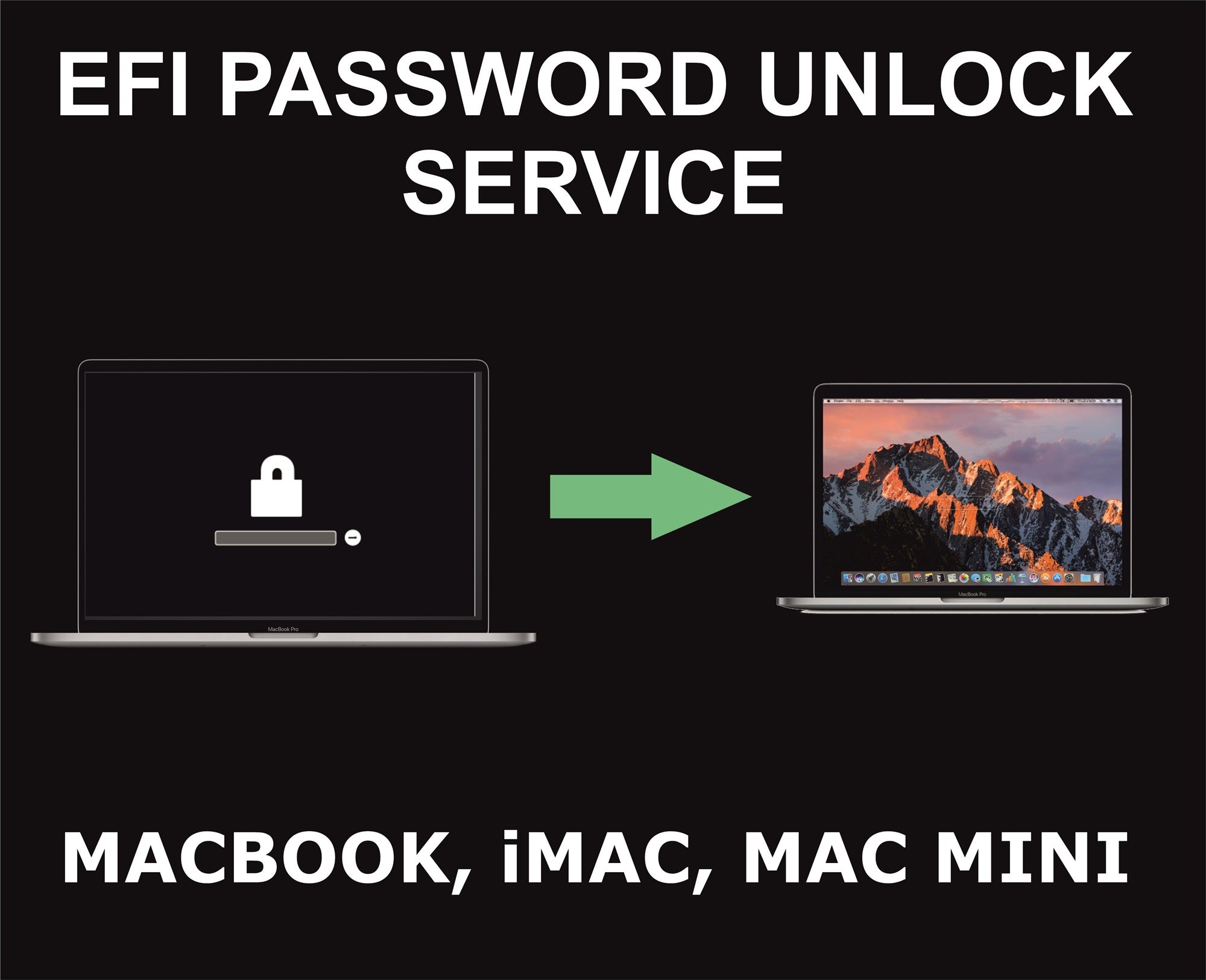 B1. Macbook EFI Passcode, Password Unlock Service, T2 Chipset