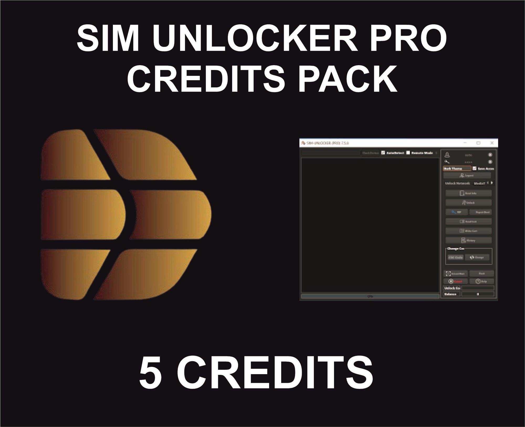 80. SIM Unlocker Pro Tool Credits, 5 Credits