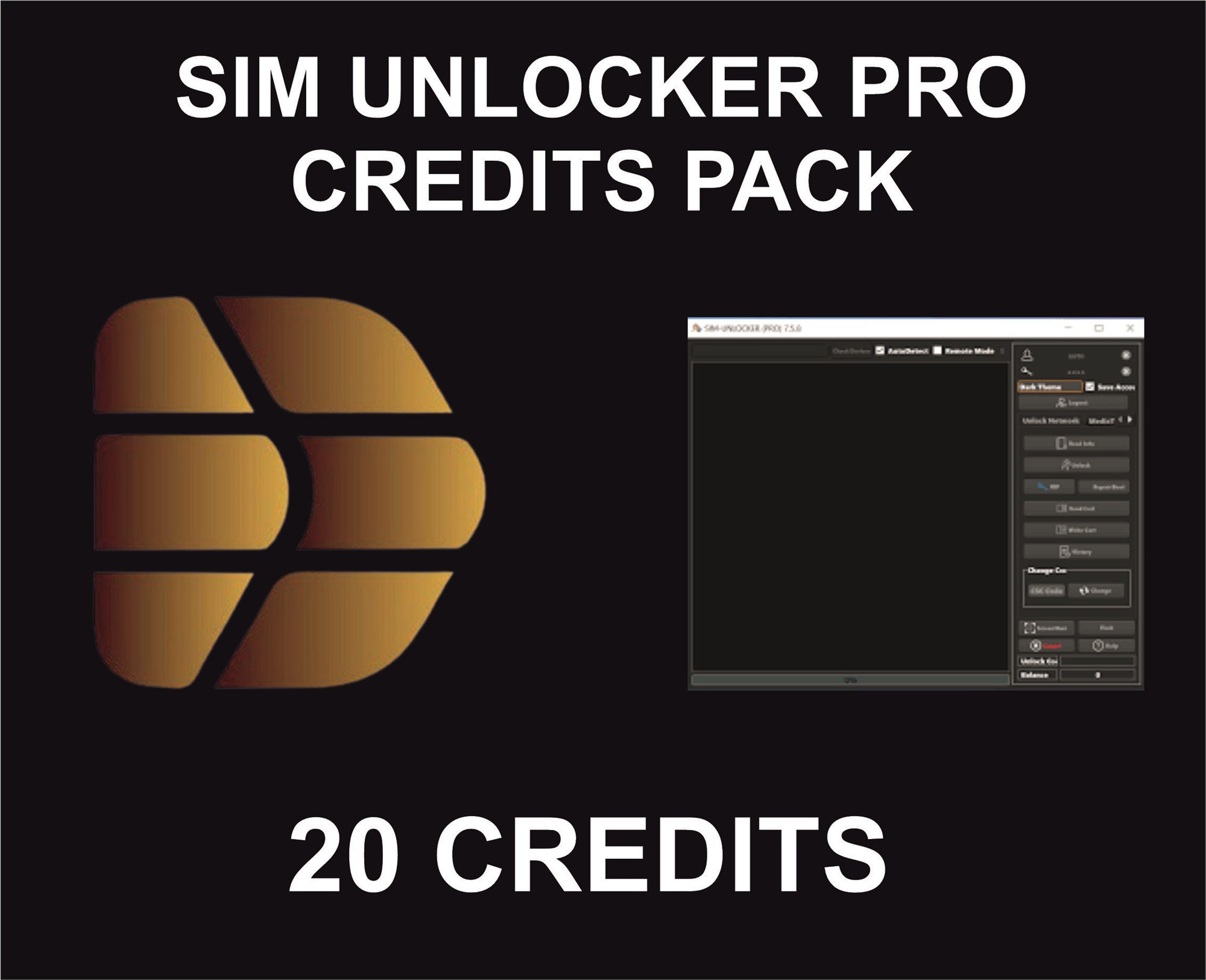 82. SIM Unlocker Pro Tool Credits, 20 Credits