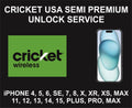 201. Cricket USA Semi Premium Unlock Service, iPhone 11, 12, 13, 14, 15, Pro, Max