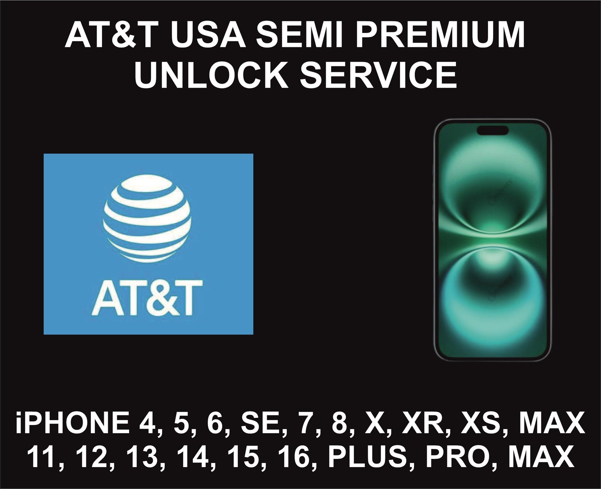26. AT&T USA iPhone Unlock Service, iPhone 12, 13, 14, 15, 16, Pro, Max
