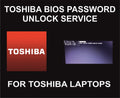 E8. Bios Password Unlock Code Service, Toshiba Laptops