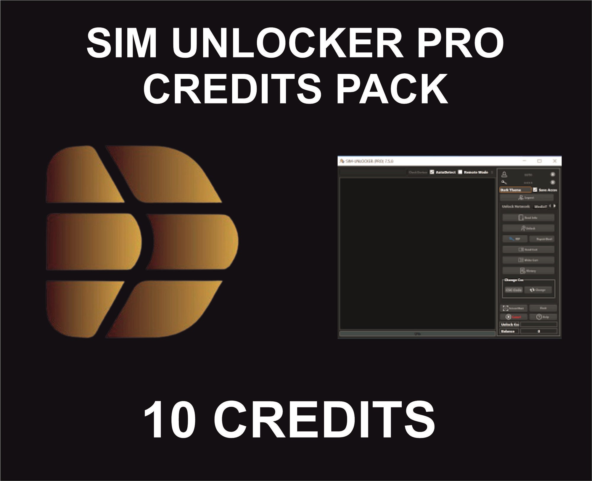 81. SIM Unlocker Pro Tool Credits, 10 Credits