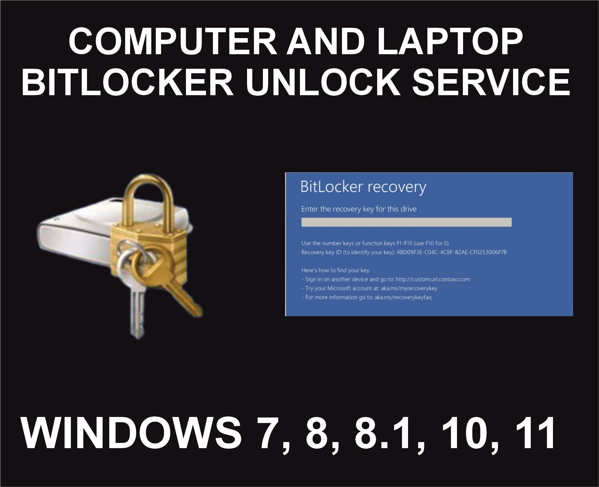 70. Bitlocker Unlock Service, for All Windows Computers and Laptops
