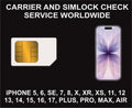 95. iPhone Network and SIMlock, Carrier Check service, All iPhone Models
