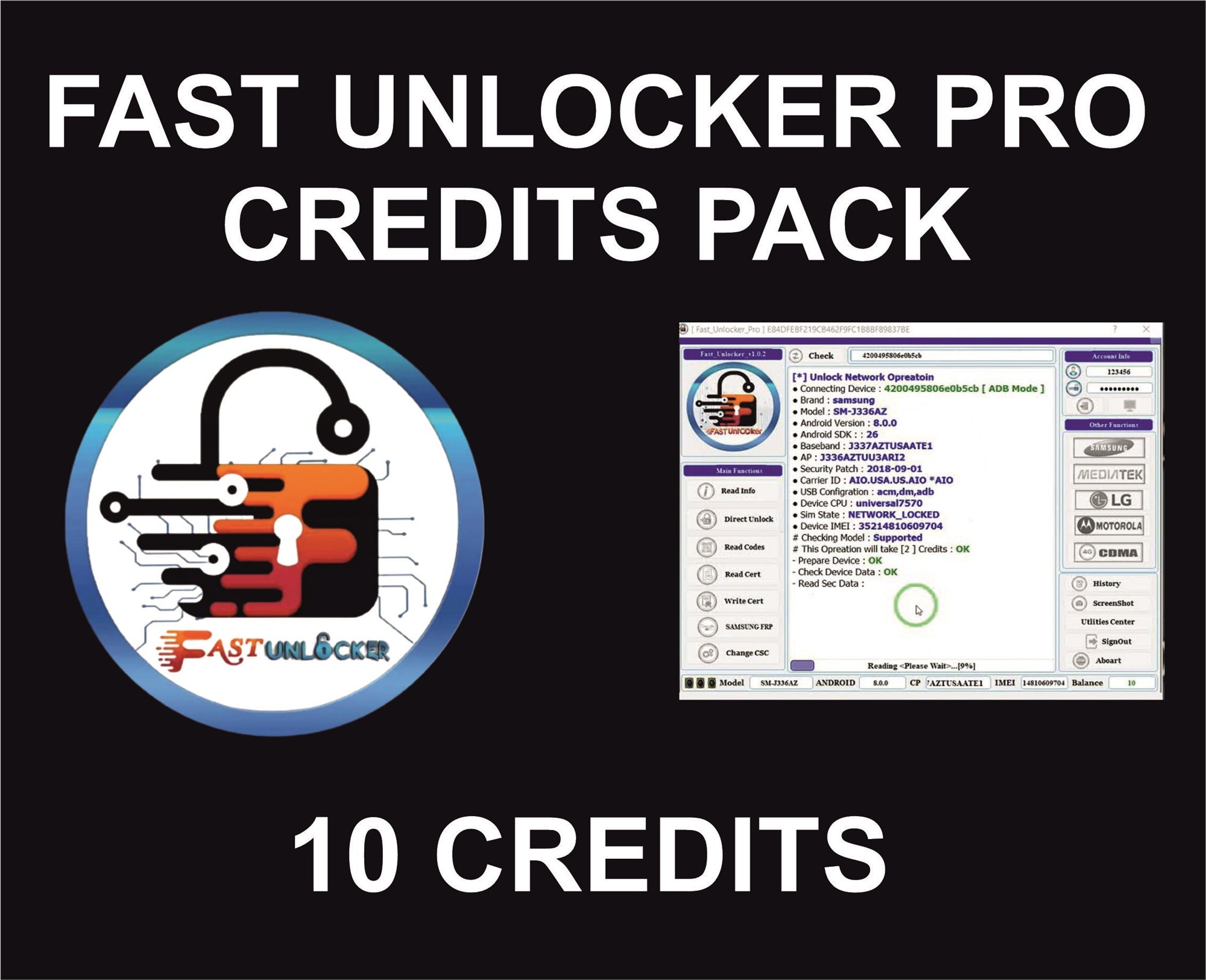 83. Fast Unlocker Pro Tool Credits, 10 Credits